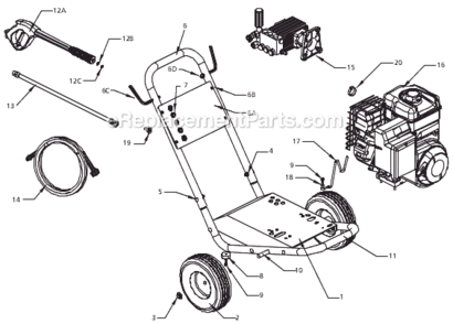 Page A Diagram and Parts List for PW322110LE 2005 Campbell Hausfeld Pressure Washer